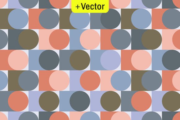 Download Retro Dots Mosaic Orange Blue Geometric - Retro dots Collection