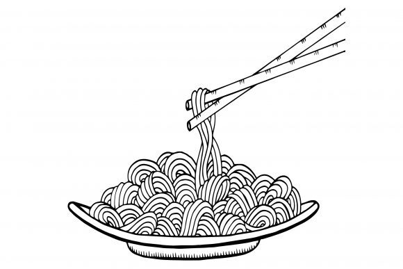 Download Doodle Noodle. Hand Drawing - Noodle Collection