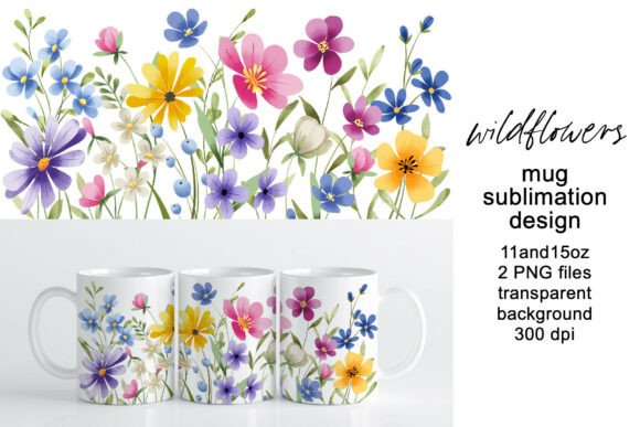 Download Mug Wrap, Sublimation Design Flowers - Premium Resources