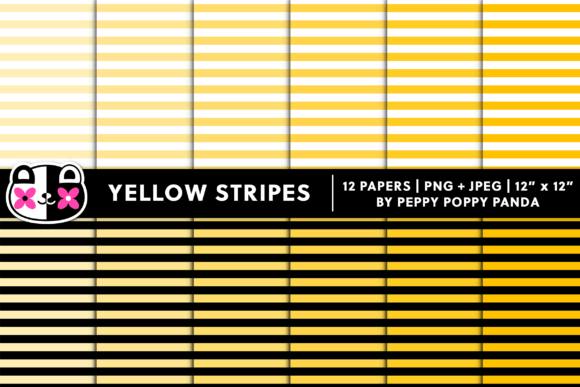 Download Seamless Yellow Stripes Digital Paper - Stripes Collection