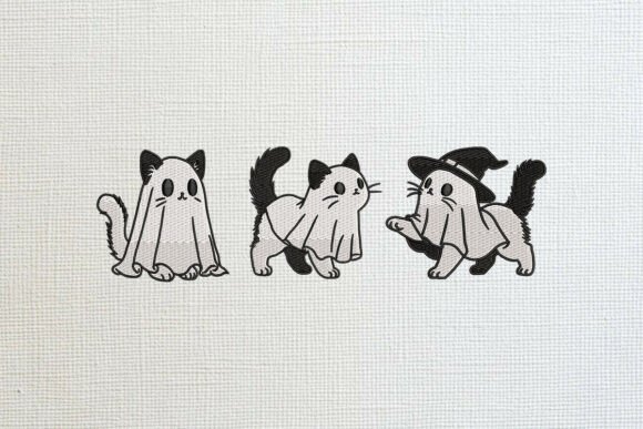 Download Spooky Trio Retro Halloween Cats - Premium Resources