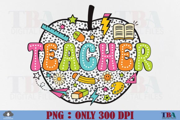 Download Teacher PNG, Back to School Retro Dots - Retro dots Collection