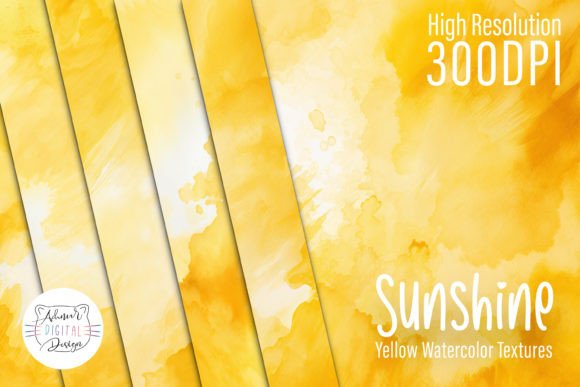 Download Sunshine Yellow Watercolor Textures - Sunshine yellow Collection