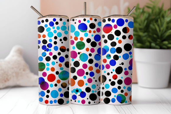 Download Retro Dots 20oz Straight Tumbler Wrap - Retro dots Collection