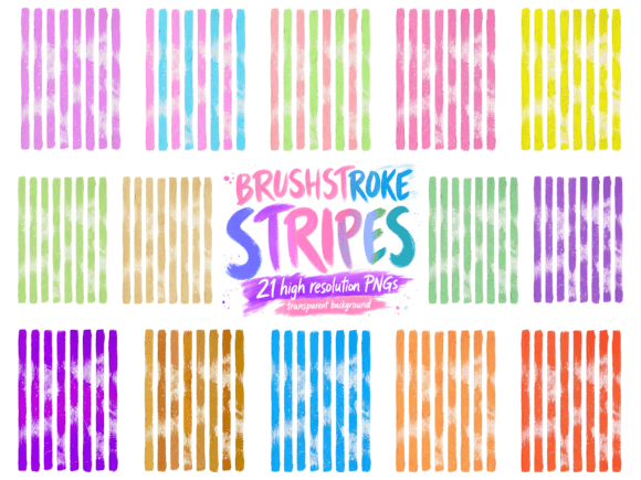 Download Brushstroke Stripes Preppy Striped Png - Stripes Collection