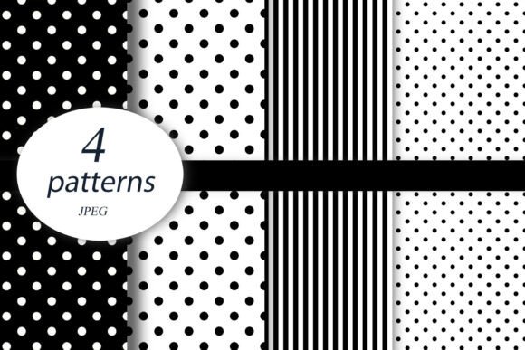 Download Black / White Polka Dot,stripes Patterns - Stripes Collection