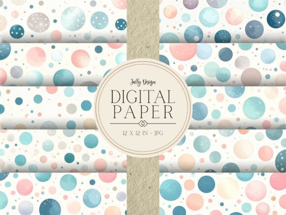 Download Nursery Pastel Dots Digital Paper - Pastel dots Collection