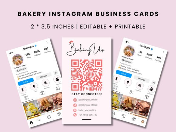 Download Bakery Instagram Business Cards Template - Business cards Collection