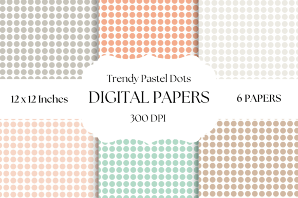 Download Trendy Pastel Dots Digital Papers - Pastel dots Collection