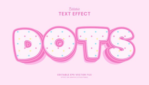 Download Cute Pink Pastel Dots Text Effect - Pastel dots Collection